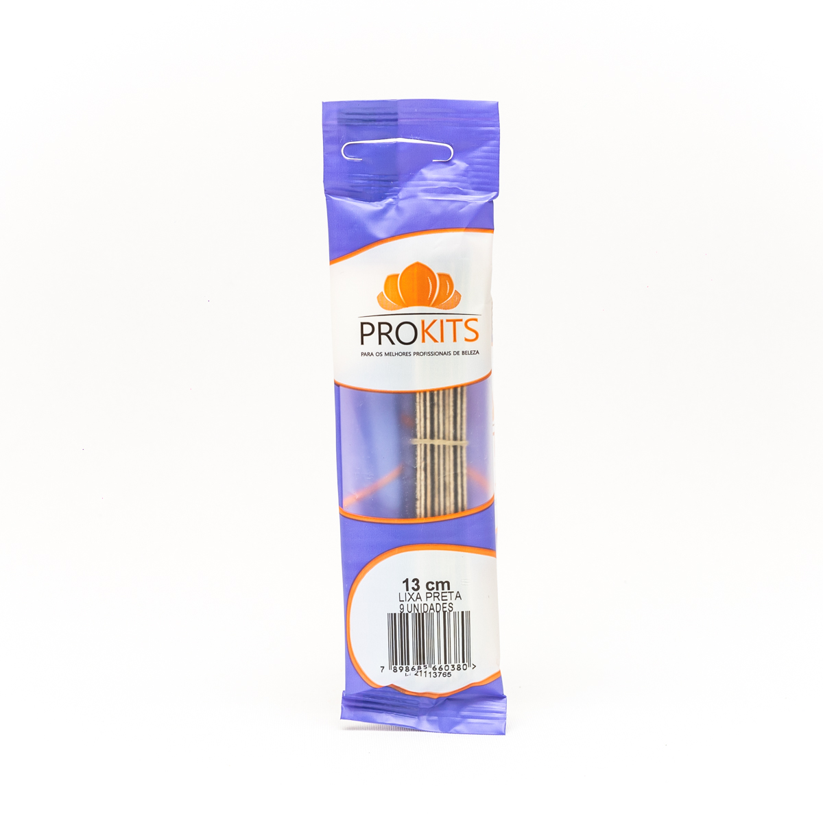 Lixa Preta 13cm Prokits - 9 unidades