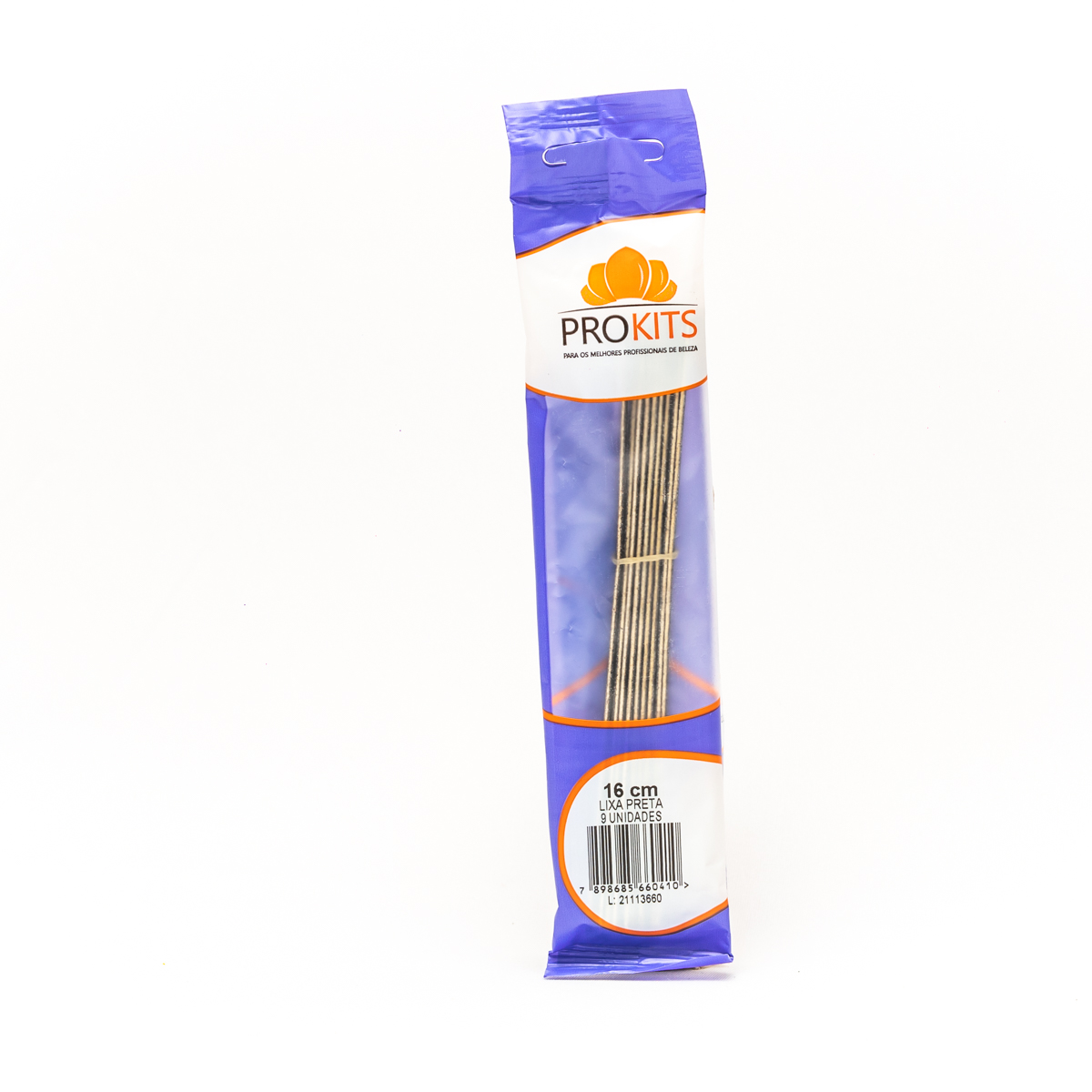 Lixa Preta 16cm Prokits - 9 unidades