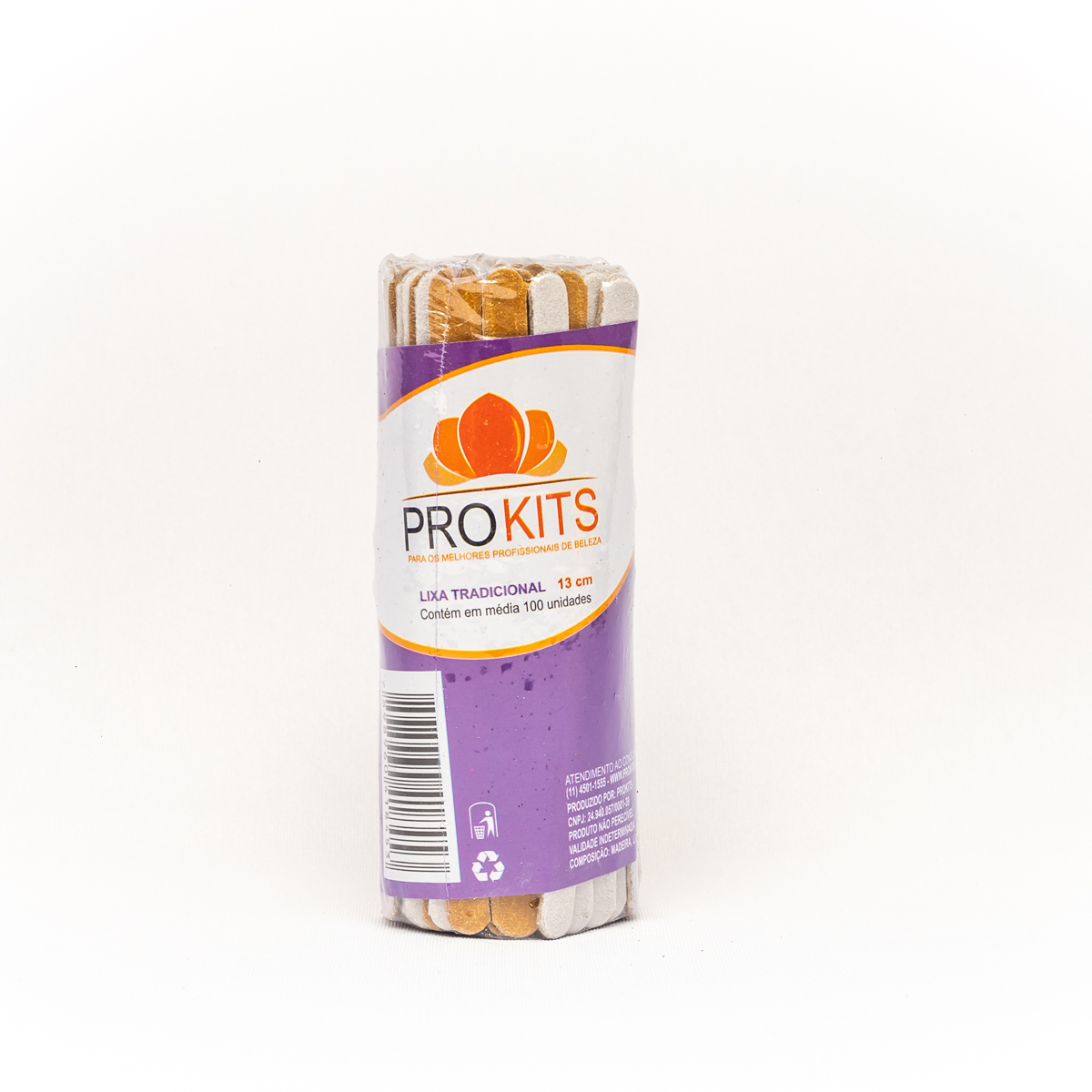 Lixa Tradicional 13cm Prokits - 100 unidades