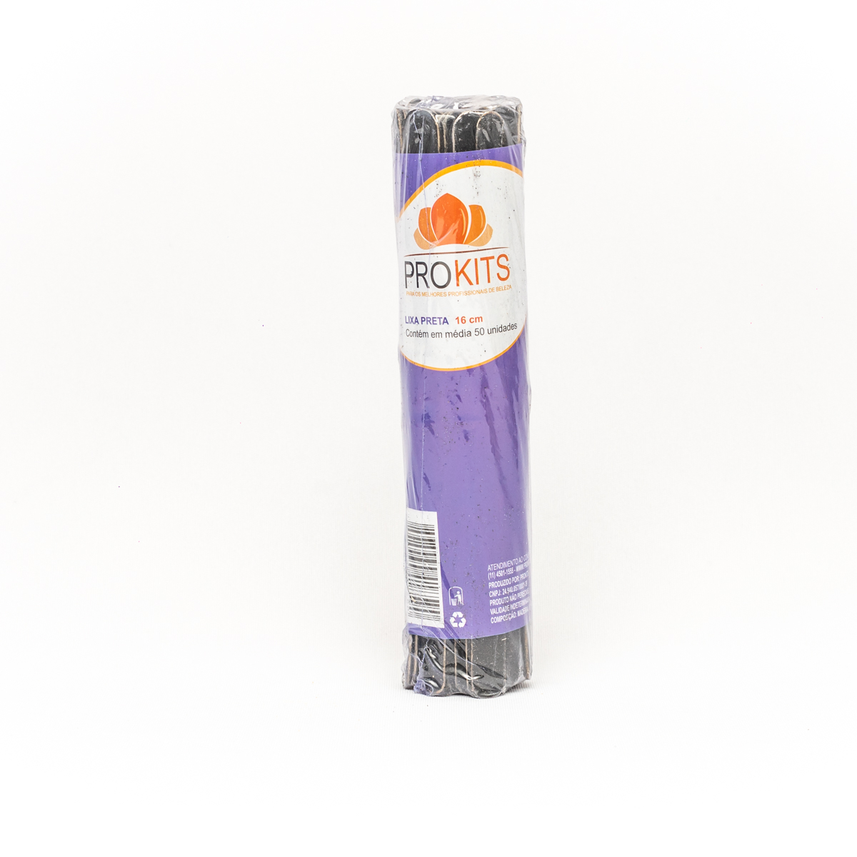 Lixa Preta 16cm Prokits - 50 unidades
